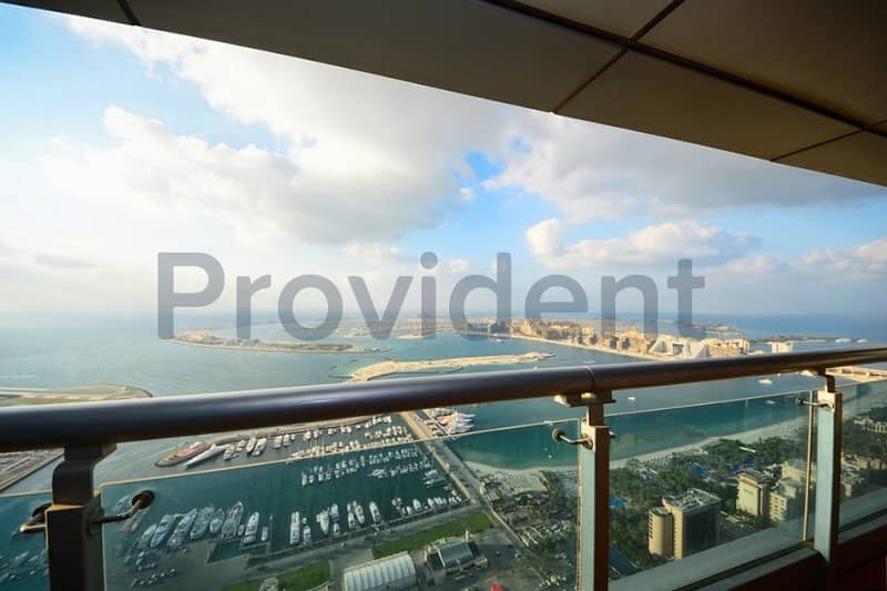 Furnished|Full Palm view|2BR with Balcony