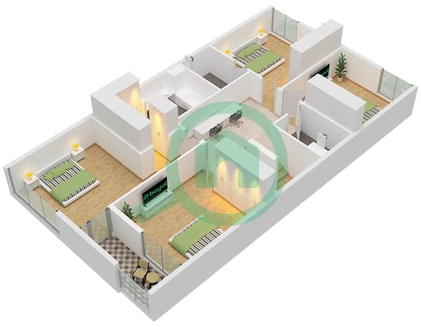 Type B Unit Corner/End First Floor