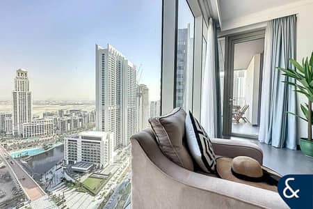 3 Bedroom Apartment for Rent in Dubai Creek Harbour, Dubai - Creek view | High Floor | Burj Views