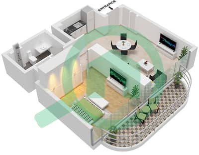 Тауэр 1 - Апартамент 1 Спальня планировка Единица измерения 6 FLOOR 4-28,31-49 Тауэр 1 - Апартамент 1 Спальня планировка Единица измерения 6 FLOOR 4-28,31-49