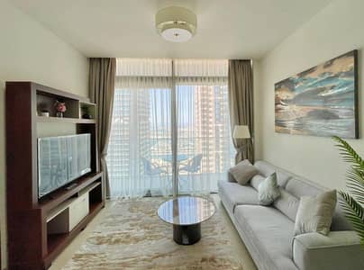 1 Bedroom Flat for Rent in Dubai Marina, Dubai - Fully Furnished | Partial Marina View | High Floor