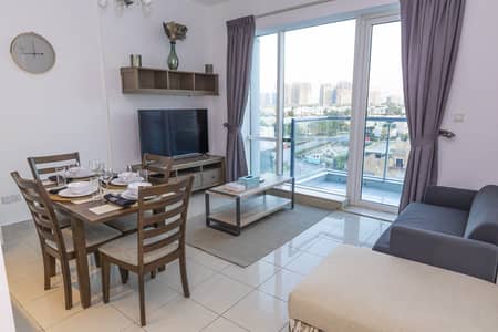 1 Спальня Апартамент в аренду в Дубай Спортс Сити, Дубай - Dining - iving room. JPG