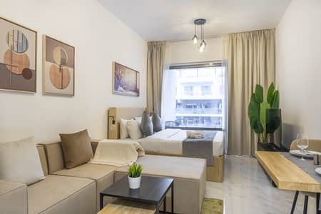 استوديو  للايجار في مدينة مصدر، أبوظبي - Bed - Livingroom 2. JPG