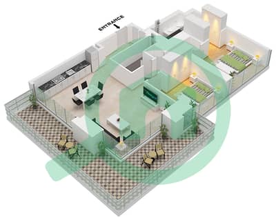Тауэр 2 - Апартамент 2 Cпальни планировка Единица измерения 6 PODIUM FLOOR 6 Тауэр 2 - Апартамент 2 Cпальни планировка Единица измерения 6 PODIUM FLOOR 6