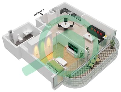 Тауэр 3 - Апартамент 1 Спальня планировка Единица измерения 2 FLOOR 4-28,31-51 Тауэр 3 - Апартамент 1 Спальня планировка Единица измерения 2 FLOOR 4-28,31-51