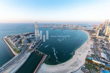 3 Bedroom Apartment for Rent in Jumeirah Beach Residence (JBR), Dubai - Panoramic Sea View | Fully Furnished | High Floor  | Vacant
