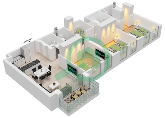 Type B Unit 2 Floor 1-9