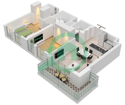 Rehan Residence - 2 Bedroom Apartment Type/unit A / UNIT 4 FLOOR 2-9 Floor plan Rehan Residence - 2 Bedroom Apartment Type/unit A / UNIT 4 FLOOR 2-9 Floor plan