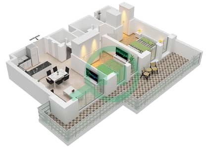 Rehan Residence - 2 Bedroom Apartment Type/unit Q / UNIT 15 FLOOR 1 Floor plan Rehan Residence - 2 Bedroom Apartment Type/unit Q / UNIT 15 FLOOR 1 Floor plan