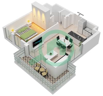 Rehan Residence - 1 Bedroom Apartment Type/unit A / UNIT 14 FLOOR 1-9 Floor plan Rehan Residence - 1 Bedroom Apartment Type/unit A / UNIT 14 FLOOR 1-9 Floor plan