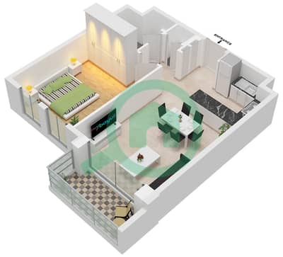 Rehan Residence - 1 Bedroom Apartment Type/unit C / UNIT 17 FLOOR 2-9 Floor plan Rehan Residence - 1 Bedroom Apartment Type/unit C / UNIT 17 FLOOR 2-9 Floor plan