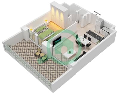 Rehan Residence - 1 Bedroom Apartment Type/unit E / UNIT 17 FLOOR 1 Floor plan Rehan Residence - 1 Bedroom Apartment Type/unit E / UNIT 17 FLOOR 1 Floor plan