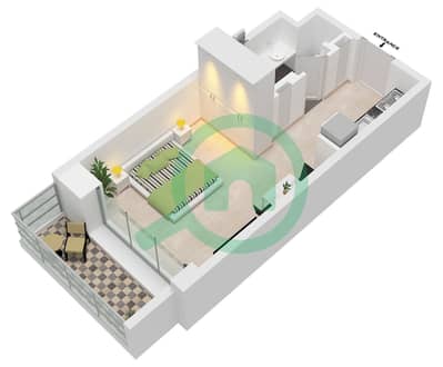 Rehan Residence - Studio Apartment Type/unit A / UNIT 11 FLOOR 1-9 Floor plan