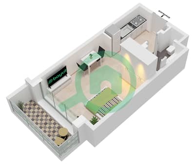Rehan Residence - Studio Apartment Type/unit E / UNIT 12 FLOOR 1-9 Floor plan