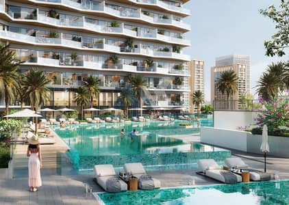 迪拜体育城， 迪拜 单身公寓待售 - Swimming pool Deck. jpg