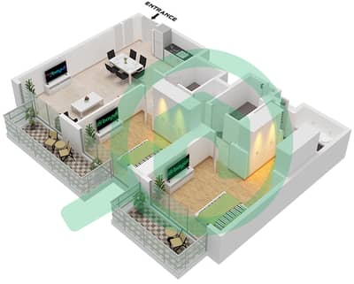 Тауэр 4 - Апартамент 2 Cпальни планировка Единица измерения 1 FLOOR 4-29,31-49 Тауэр 4 - Апартамент 2 Cпальни планировка Единица измерения 1 FLOOR 4-29,31-49