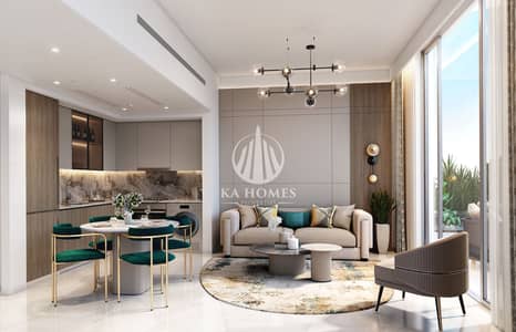 2 Cпальни Апартаменты Продажа в Джумейра Вилладж Серкл (ДЖВС), Дубай - 1BR_Living. jpg