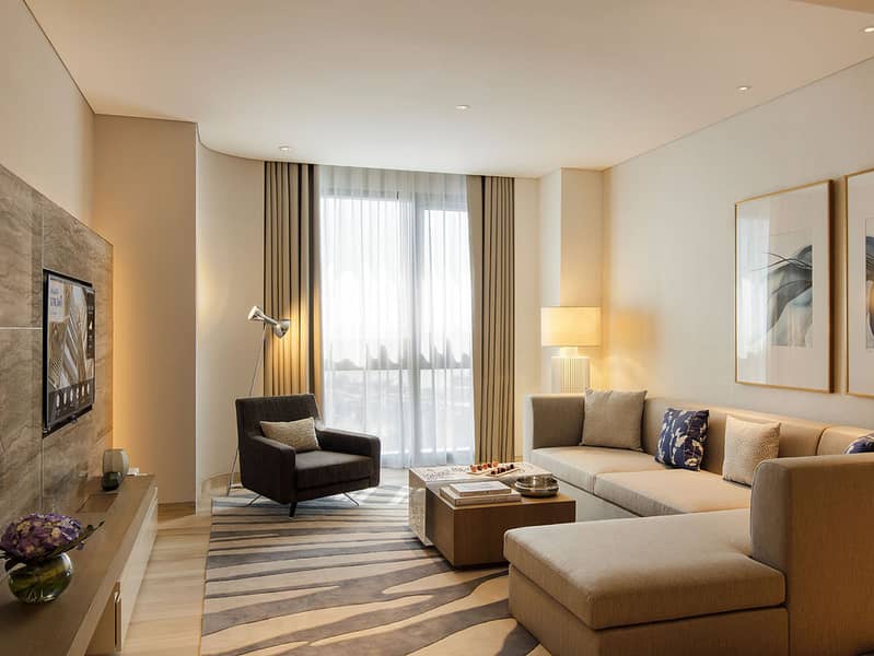 City View One  Bedroom Apartment living room. jpg