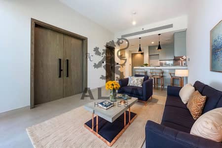 达马克山庄， 迪拜 1 卧室单位待售 - WhatsApp-Image-2025-05-05-at-11.25. 36-(2)-Enhanced-SR - Living Room - Modern - 11. jpg