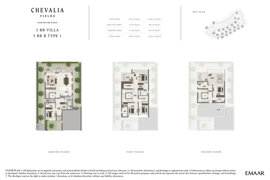 5 BR floor plan