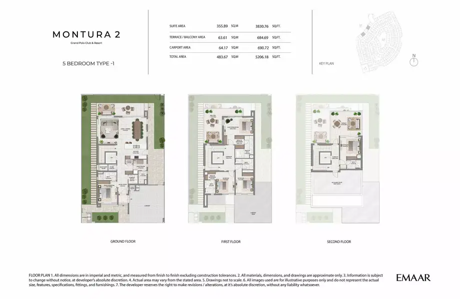 5 BR floor plan