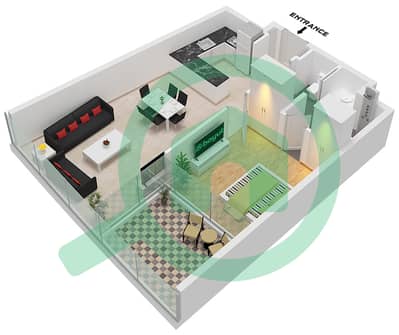德-格里索诺萨法二号 - 1 卧室公寓类型10 FLOOR 13-14,22-36,38戶型图 德-格里索诺萨法二号 - 1 卧室公寓类型10 FLOOR 13-14,22-36,38戶型图
