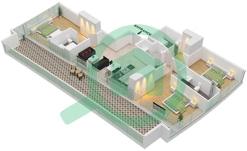 德-格里索诺萨法二号 - 3 卧室公寓类型10 FLOOR 70戶型图 德-格里索诺萨法二号 - 3 卧室公寓类型10 FLOOR 70戶型图