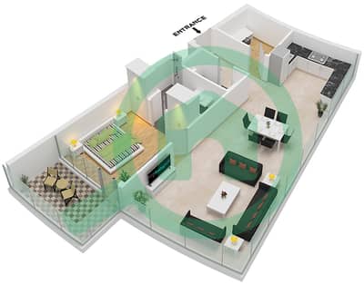 德-格里索诺萨法二号 - 1 卧室公寓类型11 FLOOR 47戶型图 德-格里索诺萨法二号 - 1 卧室公寓类型11 FLOOR 47戶型图