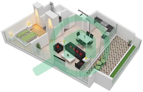 德-格里索诺萨法二号 - 1 卧室公寓类型12 FLOOR 49-51戶型图 德-格里索诺萨法二号 - 1 卧室公寓类型12 FLOOR 49-51戶型图