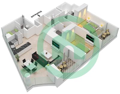 德-格里索诺萨法二号 - 2 卧室公寓类型12 FLOOR 64-67戶型图 德-格里索诺萨法二号 - 2 卧室公寓类型12 FLOOR 64-67戶型图