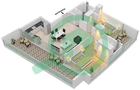 德-格里索诺萨法二号 - 2 卧室公寓类型13 FLOOR 62-63戶型图 德-格里索诺萨法二号 - 2 卧室公寓类型13 FLOOR 62-63戶型图