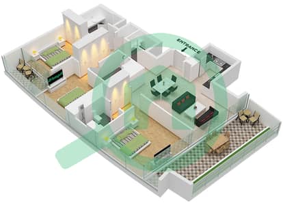 德-格里索诺萨法二号 - 2 卧室公寓类型14 FLOOR 66戶型图 德-格里索诺萨法二号 - 2 卧室公寓类型14 FLOOR 66戶型图