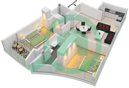德-格里索诺萨法二号 - 2 卧室公寓类型15 FLOOR 71戶型图 德-格里索诺萨法二号 - 2 卧室公寓类型15 FLOOR 71戶型图