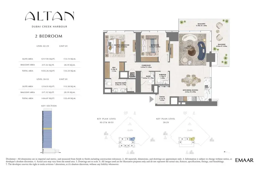 2 BR floor plan