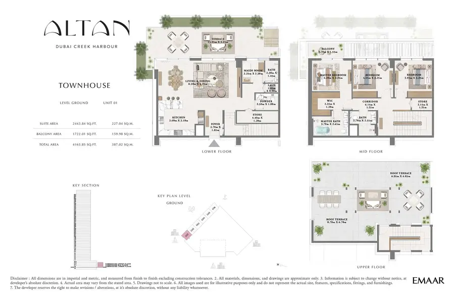 3 BR floor plan