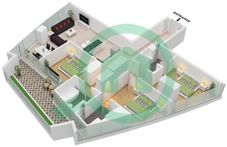 德-格里索诺萨法二号 - 2 卧室公寓类型22 FLOOR 47戶型图 德-格里索诺萨法二号 - 2 卧室公寓类型22 FLOOR 47戶型图