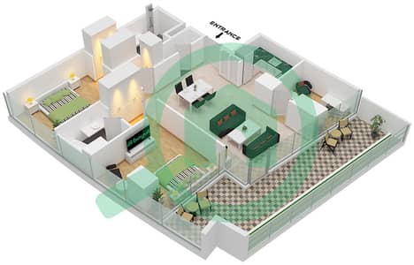德-格里索诺萨法二号 - 2 卧室公寓类型23 FLOOR 19-20戶型图 德-格里索诺萨法二号 - 2 卧室公寓类型23 FLOOR 19-20戶型图