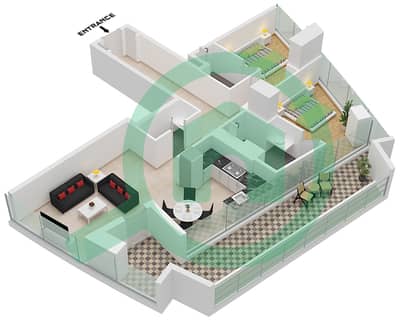 德-格里索诺萨法二号 - 2 卧室公寓类型27 FLOOR 50-51戶型图 德-格里索诺萨法二号 - 2 卧室公寓类型27 FLOOR 50-51戶型图