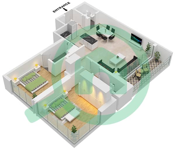Type A Unit 02 Floor 8-22,24-40