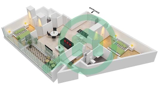 德-格里索诺萨法二号 - 2 卧室公寓类型35 FLOOR 45戶型图 德-格里索诺萨法二号 - 2 卧室公寓类型35 FLOOR 45戶型图