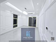 For rent, a new villa, the first inhabitant, on the corner of two streets, ready to move in at the same time as the contract