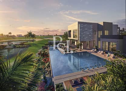 雅斯岛， 阿布扎比 2 卧室联排别墅待售 - yas-acres-Dahlias-yas-island-abudhabi-6-brm-villa-gol-front-view. JPG