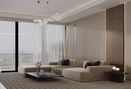 商业湾， 迪拜 1 卧室单位待售 - SkyHall Living Area (4). jpg