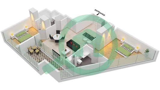 德-格里索诺萨法二号 - 2 卧室公寓类型6 FLOOR 17戶型图 德-格里索诺萨法二号 - 2 卧室公寓类型6 FLOOR 17戶型图