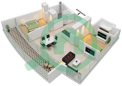 德-格里索诺萨法二号 - 2 卧室公寓类型6 FLOOR 19戶型图 德-格里索诺萨法二号 - 2 卧室公寓类型6 FLOOR 19戶型图
