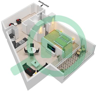 德-格里索诺萨法二号 - 1 卧室公寓类型6 FLOOR 48戶型图 德-格里索诺萨法二号 - 1 卧室公寓类型6 FLOOR 48戶型图