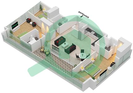 德-格里索诺萨法二号 - 3 卧室公寓类型6 FLOOR 31-36戶型图 德-格里索诺萨法二号 - 3 卧室公寓类型6 FLOOR 31-36戶型图