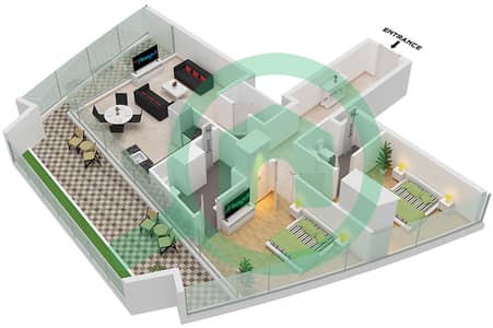 德-格里索诺萨法二号 - 2 卧室公寓类型7 FLOOR 49戶型图 德-格里索诺萨法二号 - 2 卧室公寓类型7 FLOOR 49戶型图