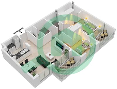 Centrium Tower 4 - 2 Bedroom Apartment Type A Floor plan