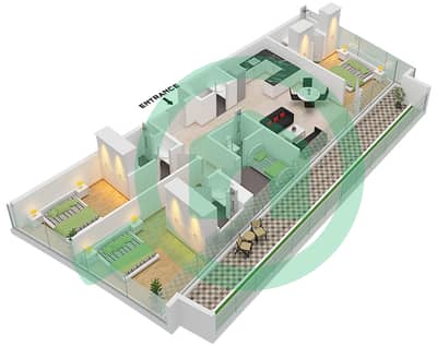 德-格里索诺萨法二号 - 3 卧室公寓类型8 FLOOR 65戶型图 德-格里索诺萨法二号 - 3 卧室公寓类型8 FLOOR 65戶型图